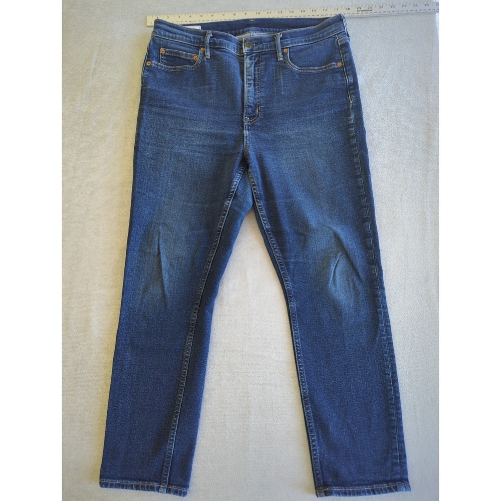 GAP Vintage Slim High Rise Jeans Women 14 Dark Wash Stretch Denim Straight 32x32